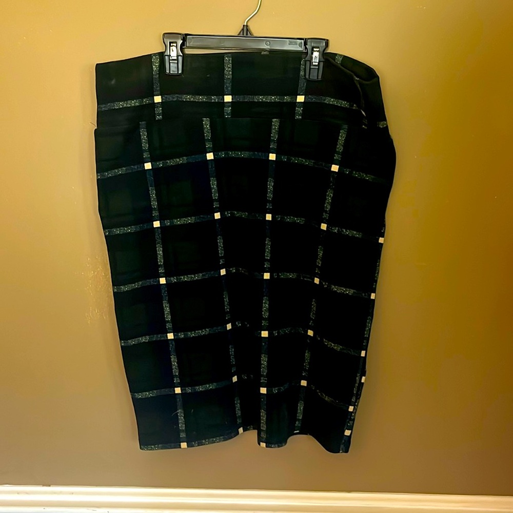 Plaid Pencil Skirt XL